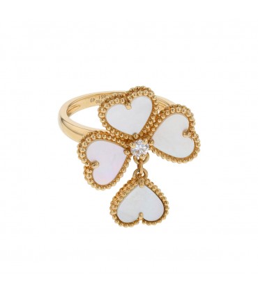 Van Cleef & Arpels Sweet Alhambra diamond and gold ring