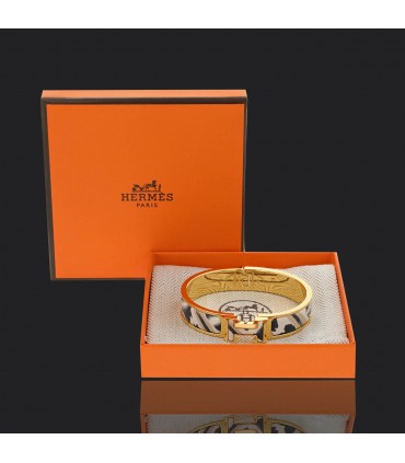 Hermès Clic H gold plated bracelet