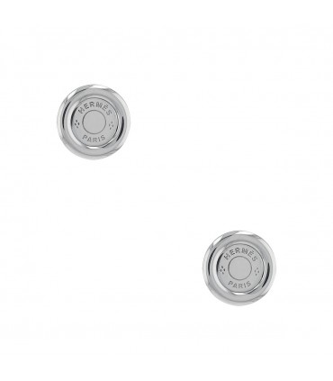 Hermès Clou de Selle silver earrings