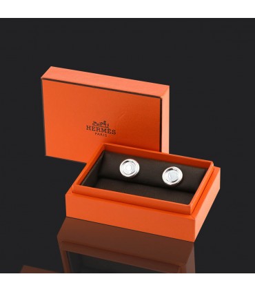 Hermès Clou de Selle silver earrings