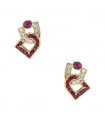 Mauboussin rubies, diamonds and gold earrings