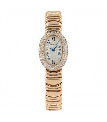 Cartier Baignoire diamonds and gold watch