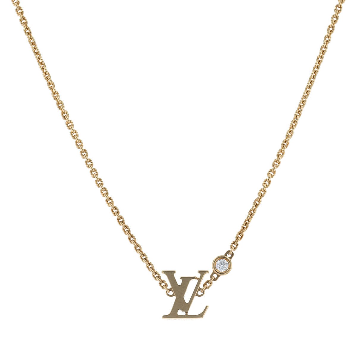 Louis Vuitton Diamond Paved Idylle Blossom LV Logo Necklace - PreLoved  Treasures