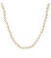 Cultured pearl and gold necklace