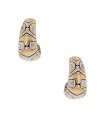 Bulgari Alveare stainless steel and gold earrings