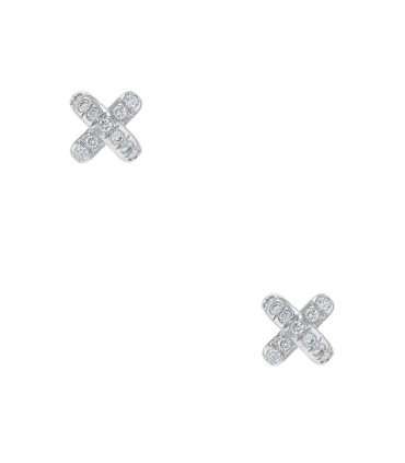 Tiffany & Co. Cross Switch diamonds and platinum earrings