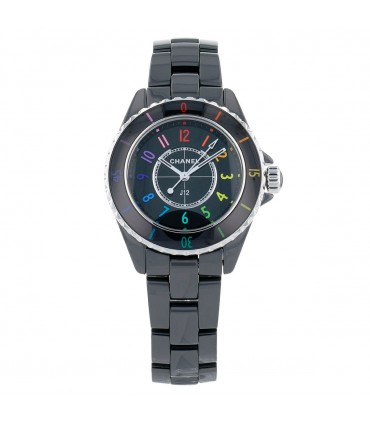 Chanel J12 black ceramic and stainless steel watch