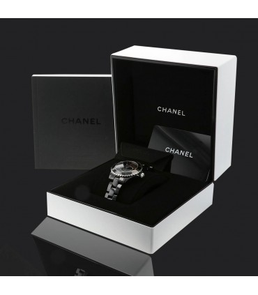 Chanel J12 black ceramic and stainless steel watch