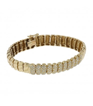 Diamonds and gold bracelet