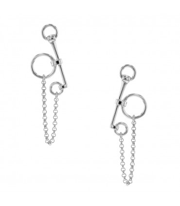 Hermès Mors de Bride silver earrings