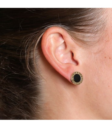 Bulgari Bulgari onyx and gold earrings