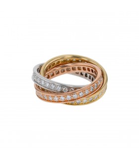 Cartier Trinity diamonds and gold ring