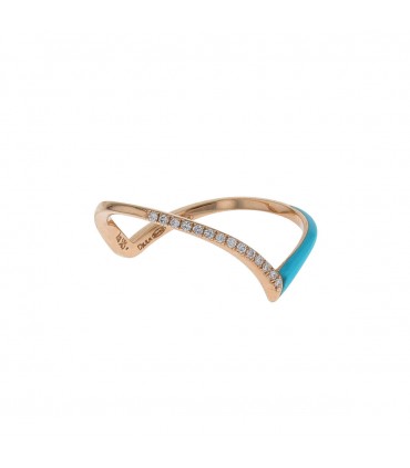 Djula Marbella diamonds, enamel and gold ring