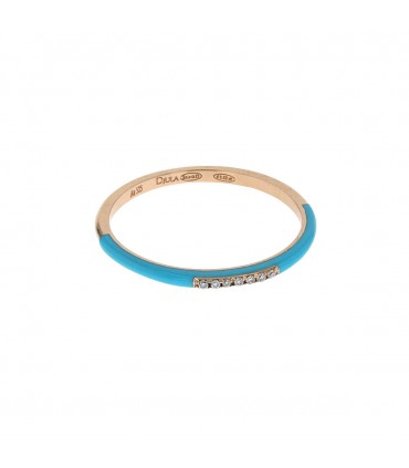 Djula Marbella enamel, diamonds and gold ring