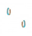 Djula Marbella enamel, diamonds and gold earrings