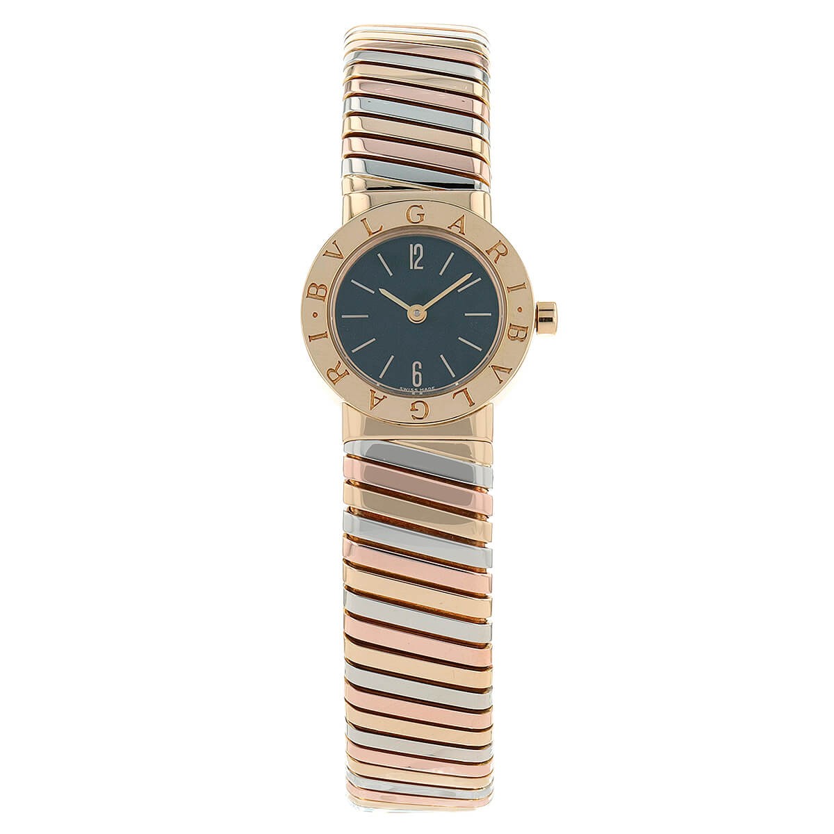 Bulgari Tubogas Tri Color Gold Wrap Bracelet Watch SQ 22 1T For Sale at  1stDibs | bvlgari square watch, gold wrap watch, bvlgari bracelet watch