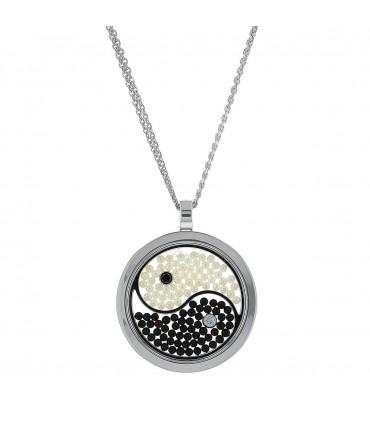 Chopard Happy Yin Yang pearls, onyx, diamond and gold necklace