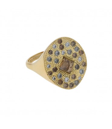 De Beers Talisman diamonds and gold ring