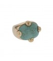 Turquoise and gold ring