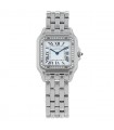 Cartier Panthère diamonds and stainless steel watch