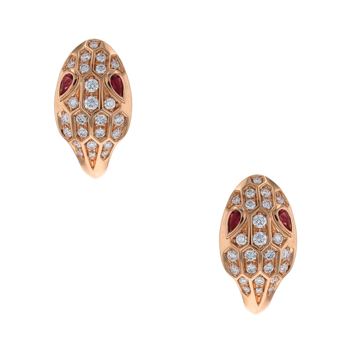 Bulgari Serpenti Set Earrings, Ring, and Bracelet 18 Karat Gold Pave  Diamonds - Upper-Luxury