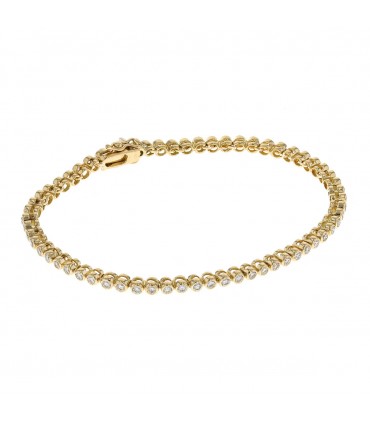 Diamonds and gold bracelet