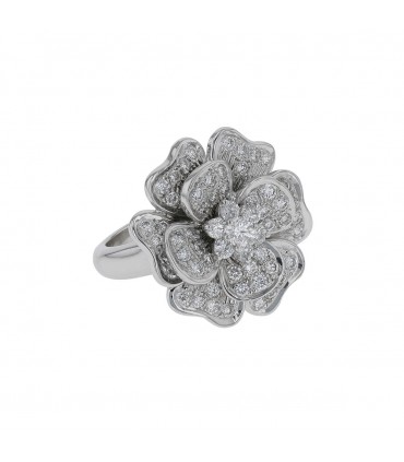 Bague Fleur or, diamants