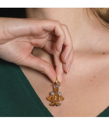 Pomellato diamonds and gold pendant