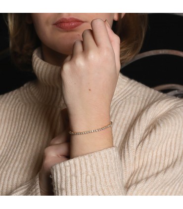 Diamonds and gold bracelet