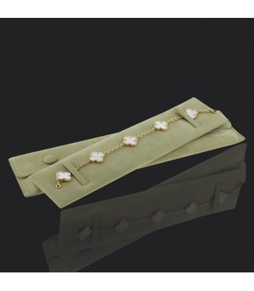 Van Cleef & Arpels Alhambra mother-of-pearl and gold bracelet