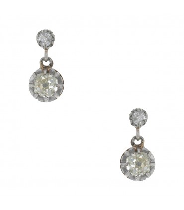 Diamonds and gold earrings