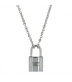 Hermès Cadenas silver necklace