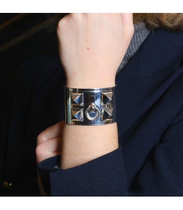 Hermès Collier de Chien silver bracelet