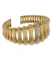 Diamonds and gold Chimento Bamboo bracelet. Signed.