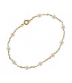 Cultured Pearls and gold bracelet