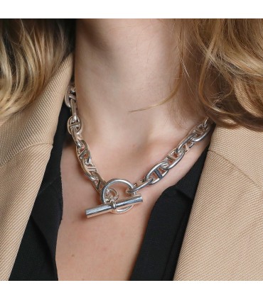 Hermès Chaîne d’Ancre silver necklace