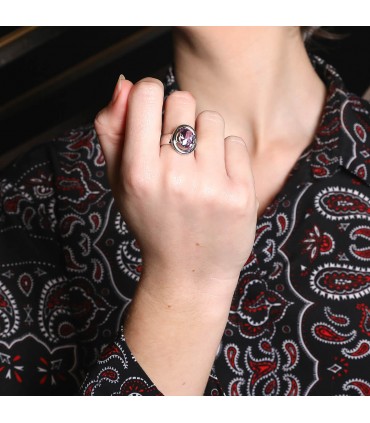 Poiray amethyst and gold ring