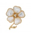 Van Cleef & Arpels mother-of-pearl, diamonds and gold brooch