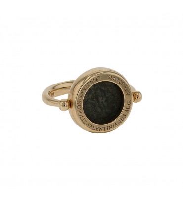 Bulgari gold and antique coin ring