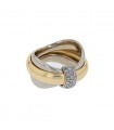 Pomellato three tones gold and diamonds ring