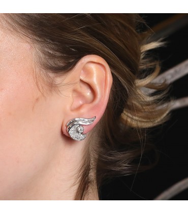 Boucles d’oreilles or et diamants