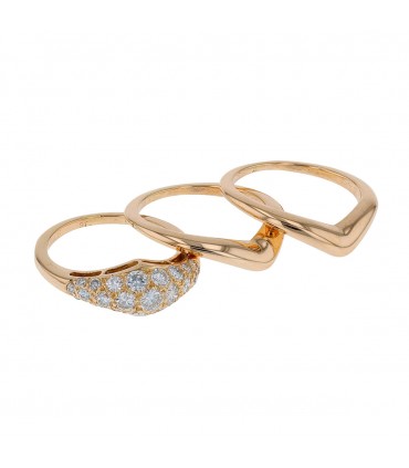 Van Cleef & Arpels diamonds and gold rings