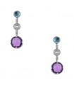 Bulgari Parentesi Cocktail amethyst, topaze, diamonds and gold earrings