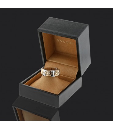 Bulgari Parentesi stainless steel and gold ring