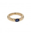 Cartier Ellipse sapphire and gold ring