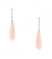 Boucles d’oreilles or, corail, diamants