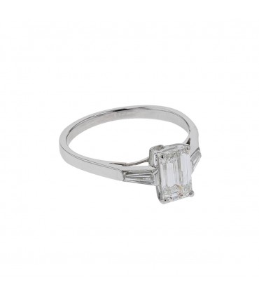 Bague solitaire diamant - Pré-certificat LFG 1,23 ct G VS2