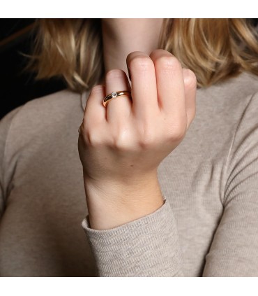 Cartier Ellipse diamond and gold ring