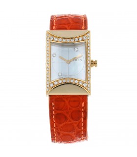 Fred Cut diamonds, mother-of-pearl and gold watch