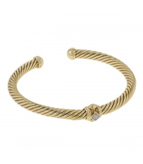 David Yurman Renaissance diamonds and gold bracelet